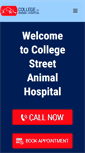 Mobile Screenshot of collegestreetanimalhospital.com